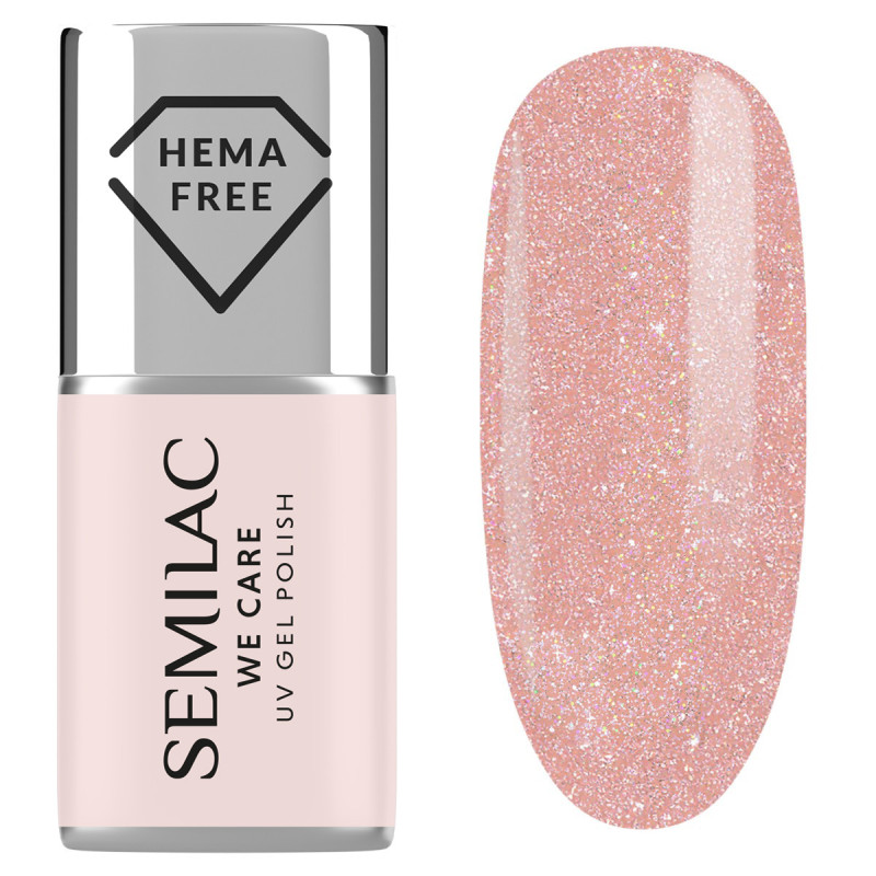 Semilac We Care 804 Glitter Soft Beige 11ml