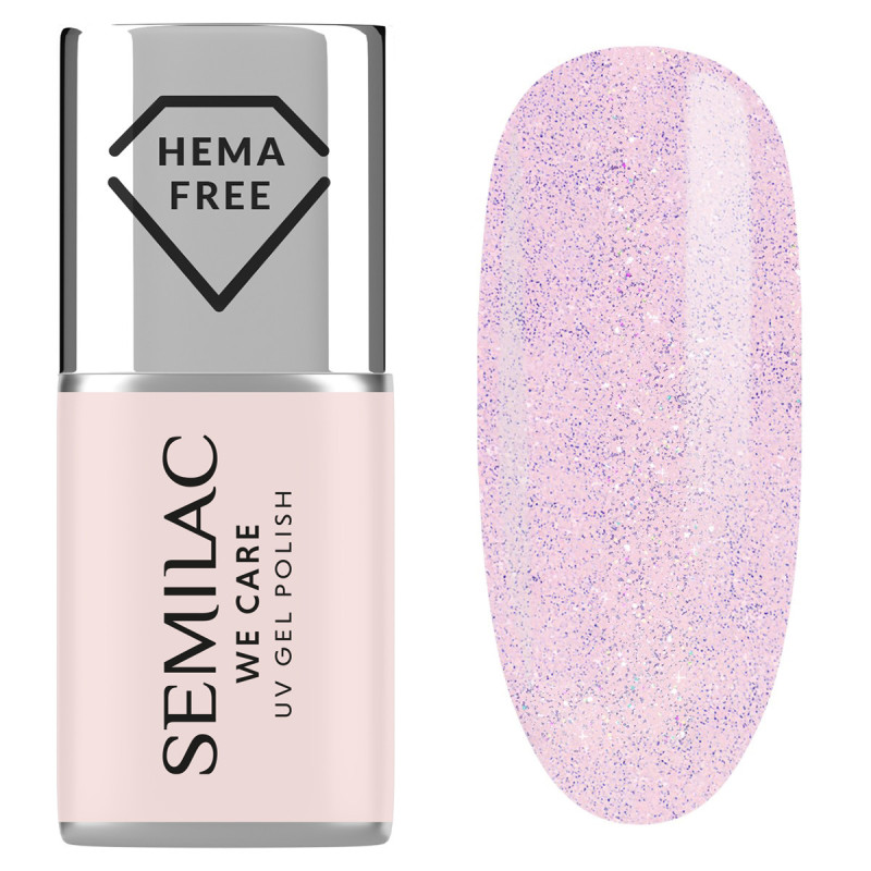 Semilac We Care 806 Glitter Delicate Pink 11ml