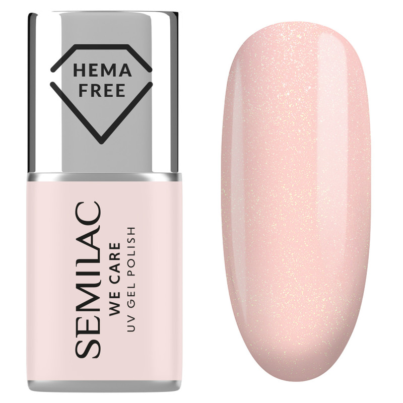 Semilac We Care S258 Naked Glitter Peach 11ml