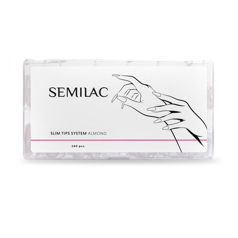 Semilac Slim Tips Almond 240 pcs