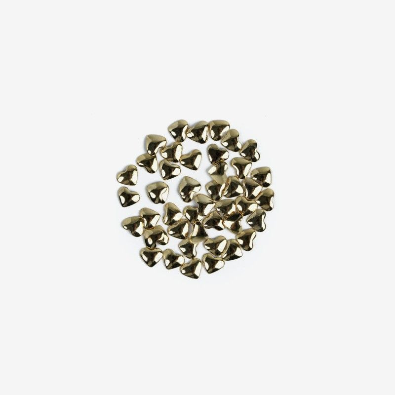 758 Semilac Nail Decoration Gold Hearts 50 pcs