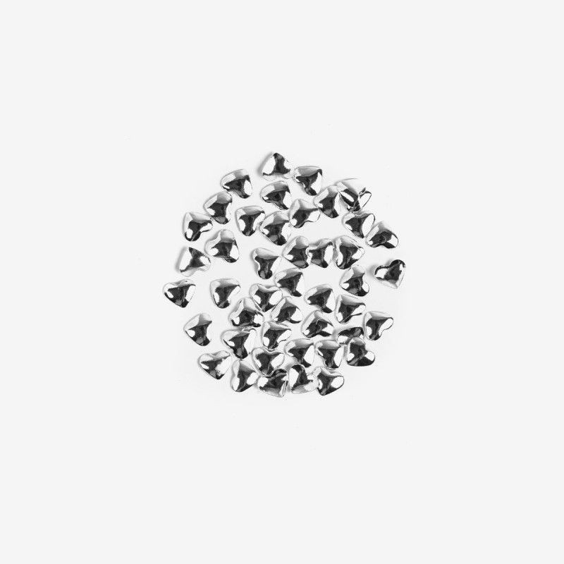 759 Semilac Nail Decoration Silver Hearts 50 pcs