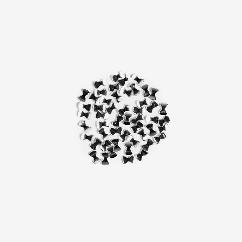 771 Semilac Nail Decoration Silver Bows 50 pcs