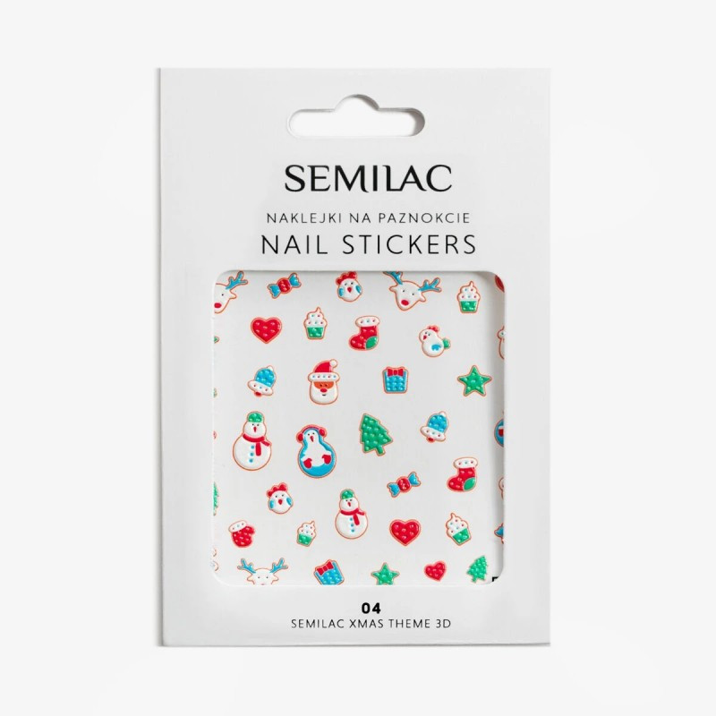 04 Semilac Nail Sticker Xmas 3D
