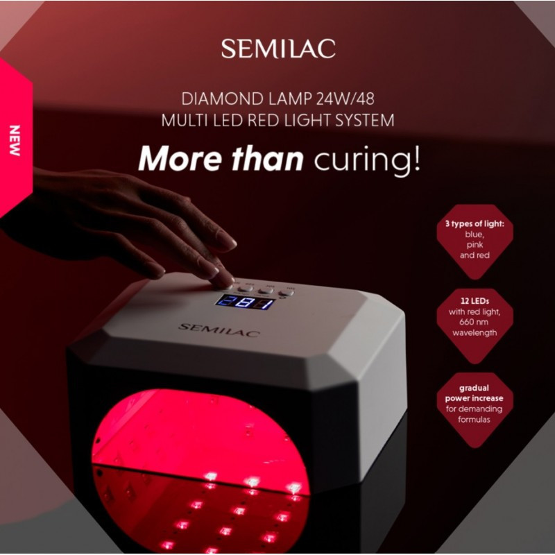 Semilac UV LED Lamp 24W/48 Diamond Multi LED Red Light
