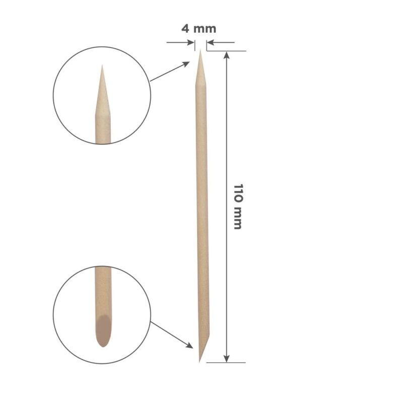 STALEKS - PACK 100 BATONNETS EN BOIS D'ORANGE