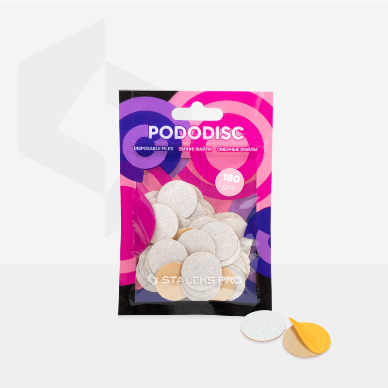 STALEKS - PACK DE 50PCS LIMES RECHARGEABLES ADHÉSIVES - PODODISC M - GRAIN 80