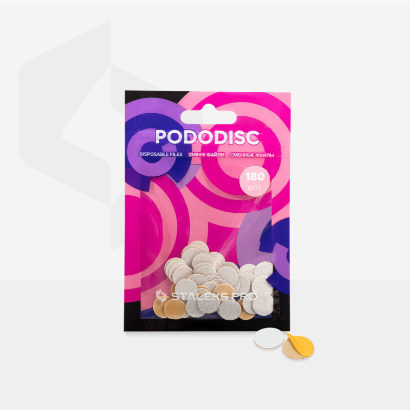 STALEKS - PACK DE 50PCS LIMES RECHARGEABLES ADHÉSIVES - PODODISC XS - GRAIN 180