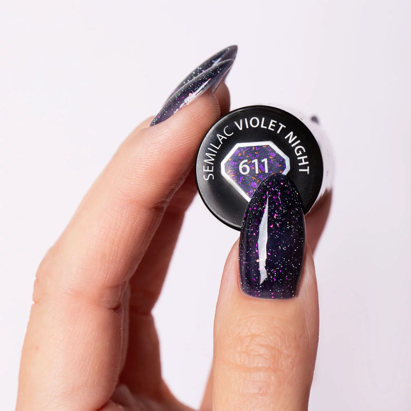 Semilac 611 Violet Night 7ml /Hema Free